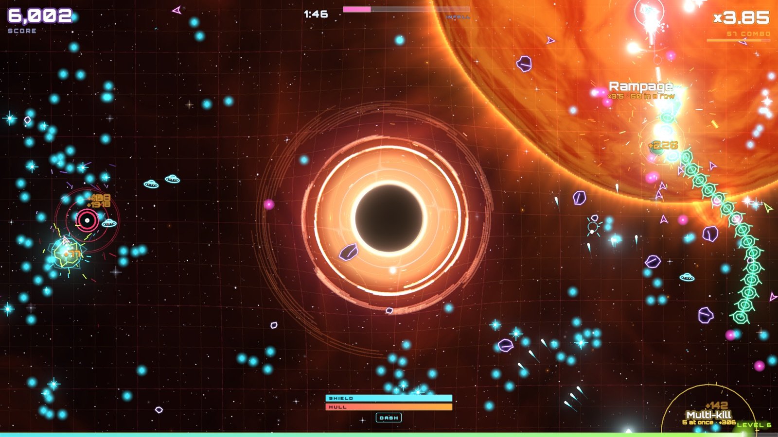 The Serpent coiling past a burning star