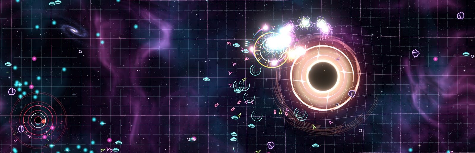 INFALL key art: the black hole and its swirling disc